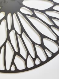Orsina Large Black Floral Metal Wall Art, Modern Artwork For Contemporary Homes, Metal Wall Decor, Flower Artwork - thumbnail 5