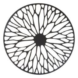 Orsina Large Black Floral Metal Wall Art, Modern Artwork For Contemporary Homes, Metal Wall Decor, Flower Artwork - thumbnail 1