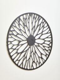 Orsina Large Black Floral Metal Wall Art, Modern Artwork For Contemporary Homes, Metal Wall Decor, Flower Artwork - thumbnail 3