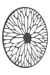 Orsina Large Black Floral Metal Wall Art, Modern Artwork For Contemporary Homes, Metal Wall Decor, Flower Artwork - thumbnail 2