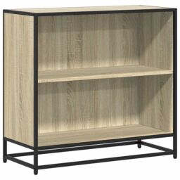 Berkfield Home Book Cabinet Sonoma Oak 80.5x35x76 cm Engineered Wood in Brown - thumbnail 2