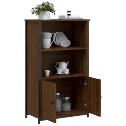 Berkfield Home Highboard Brown Oak 62x32x103.5 cm Engineered Wood - thumbnail 4