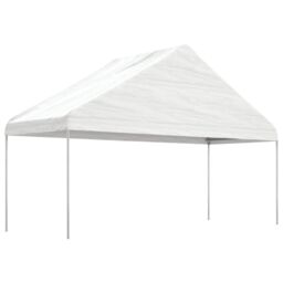 Berkfield Home Gazebo with Roof White 5.88x2.23x3.75 m Polyethylene - thumbnail 1