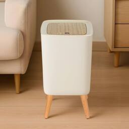 Kelvenix Square Bathroom Trash Can Garbage Can in White - Size: 0.6m2 - thumbnail 4