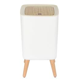 Kelvenix Square Bathroom Trash Can Garbage Can in White - Size: 0.6m2 - thumbnail 1