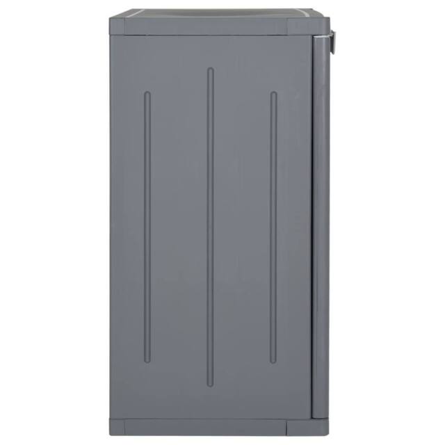 Berkfield Home Garden Storage Cabinet Grey 65x45x88 cm PP Rattan - Size: 65 x 45 x 88 cm - image 1