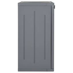 Berkfield Home Garden Storage Cabinet Grey 65x45x88 cm PP Rattan - Size: 65 x 45 x 88 cm
