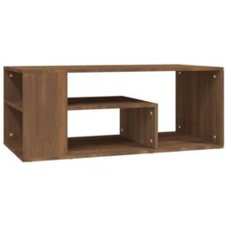 Berkfield Home Modern Coffee Table Brown Oak 100x50x40 cm Engineered Wood - Size: 100 x 50 x 40 cm - thumbnail 3
