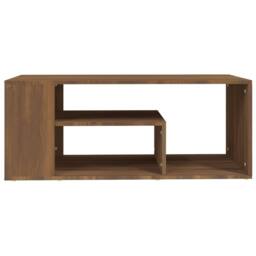 Berkfield Home Modern Coffee Table Brown Oak 100x50x40 cm Engineered Wood - Size: 100 x 50 x 40 cm - thumbnail 1
