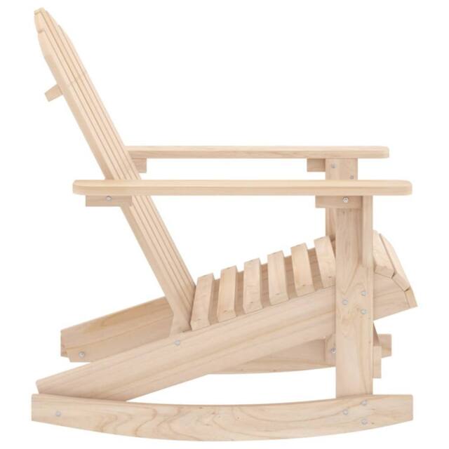 Berkfield Home Comfortable Garden Adirondack Rocking Chair Solid Fir Wood in Natural