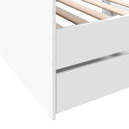 Berkfield Home Daybed with Drawers without Mattress White 75x190 cm Small Single - thumbnail 7