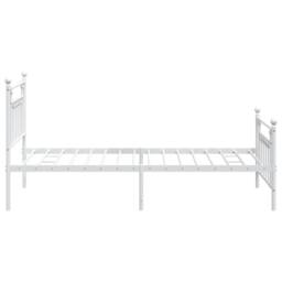 Berkfield Home Metal Bed Frame with Headboard & Footboard White 100x200 cm - thumbnail 7