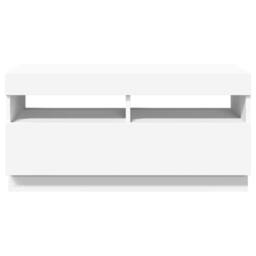 Berkfield Home TV Cabinet with LED Lights White 80x35x40 cm - Size: 80 x 35 x 40 cm - thumbnail 9