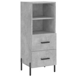 Berkfield Home Highboard Concrete Grey 34.5x34x180 cm Engineered Wood - thumbnail 5