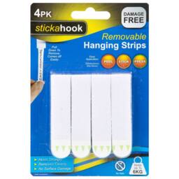 VFM e-Store Removable Picture Hanging Hooks, (Pack of 4) No Damage in White - thumbnail 1