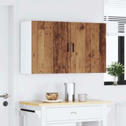 Berkfield Home Kitchen Wall Cabinets 2 pcs¬†Porto Old Wood Engineered Wood in Brown - thumbnail 3