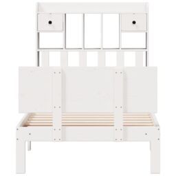Berkfield Home Bookcase Bed without Mattress White 90x190cm Solid Wood Pine - Size: 90x190 cm - thumbnail 4