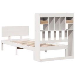Berkfield Home Bookcase Bed without Mattress White 90x190cm Solid Wood Pine - Size: 90x190 cm - thumbnail 6