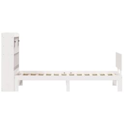 Berkfield Home Bookcase Bed without Mattress White 90x190cm Solid Wood Pine - Size: 90x190 cm - thumbnail 5