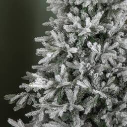 Samuel Alexander 7ft Snowy Grandis Fir Artificial Christmas Tree with Metal Stand in Green - thumbnail 5