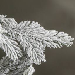 Samuel Alexander 7ft Snowy Grandis Fir Artificial Christmas Tree with Metal Stand in Green - thumbnail 4