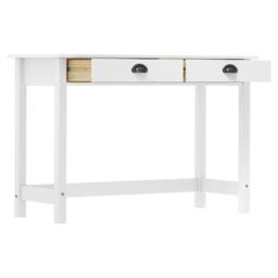 Berkfield Home Compact Console Table Hill with 2 Drawers 110x45x74 cm Solid Pine Wood in White - Size: 110 x 45 x 74 cm