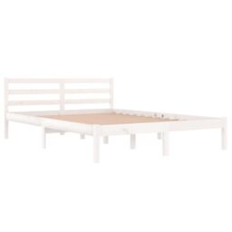 Berkfield Home Day Bed Solid Wood Pine 140x200 cm Double White - thumbnail 2