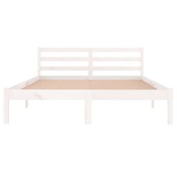 Berkfield Home Day Bed Solid Wood Pine 140x200 cm Double White - thumbnail 4