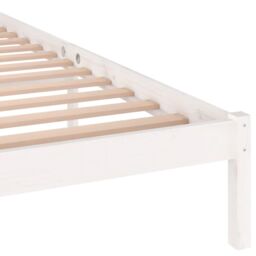 Berkfield Home Day Bed Solid Wood Pine 140x200 cm Double White - thumbnail 6