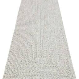 THE RUGS Indoor Outdoor Trenzado Rug Polypropylene Bordered Plain Design in White - Size: 80 cm x 150 cm - thumbnail 7
