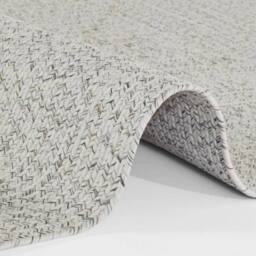THE RUGS Indoor Outdoor Trenzado Rug Polypropylene Bordered Plain Design in White - Size: 80 cm x 150 cm - thumbnail 3