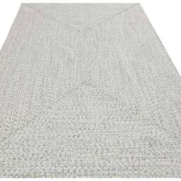 THE RUGS Indoor Outdoor Trenzado Rug Polypropylene Bordered Plain Design in White - Size: 80 cm x 150 cm - thumbnail 4