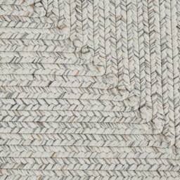 THE RUGS Indoor Outdoor Trenzado Rug Polypropylene Bordered Plain Design in White - Size: 80 cm x 150 cm - thumbnail 2