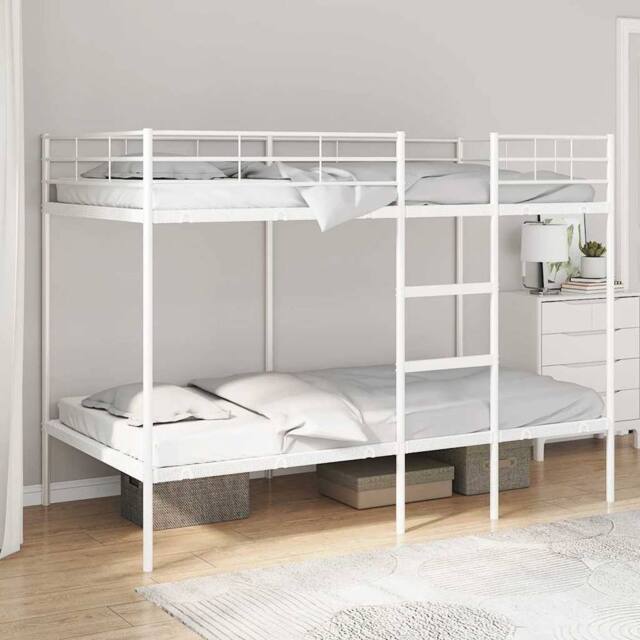 Berkfield Home Bunk Bed without Mattress White 100x200 cm Steel - image 1