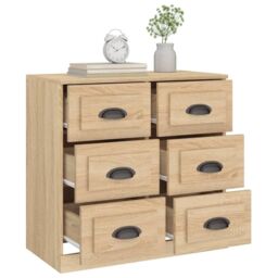 Berkfield Home Sideboard Sonoma Oak 70x35.5x67.5 cm Engineered Wood in Brown - thumbnail 5