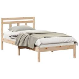Berkfield Home Brown 90 x 200 cm Solid pine wood in Natural - thumbnail 3