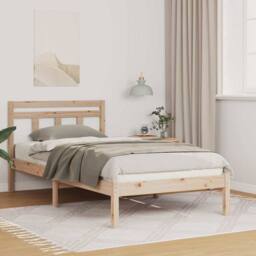 Berkfield Home Brown 90 x 200 cm Solid pine wood in Natural - thumbnail 2