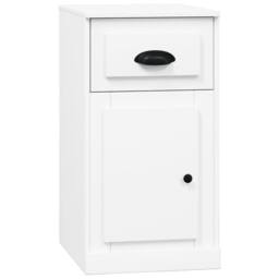 Berkfield Home Side Cabinet with Drawer White 40x50x75 cm Engineered Wood - Size: 40 x 50 x 75 cm - thumbnail 2