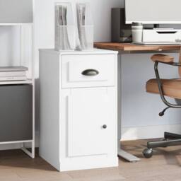 Berkfield Home Side Cabinet with Drawer White 40x50x75 cm Engineered Wood - Size: 40 x 50 x 75 cm - thumbnail 1