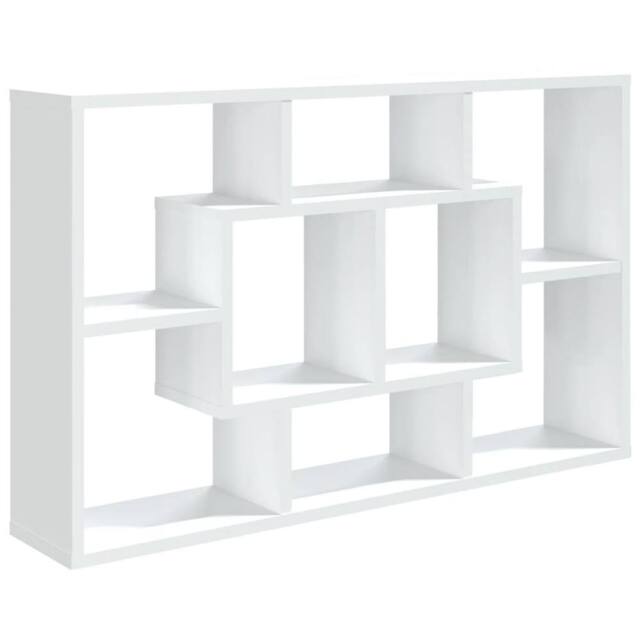 Berkfield Home Wall Shelf White 85x16x52.5 cm Engineered Wood - image 1