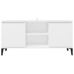 Berkfield Home TV Cabinet with Metal Legs White 103.5x35x50 cm - thumbnail 5