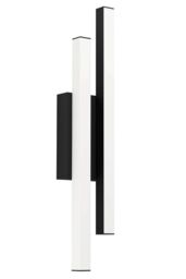 Eglo Serricella Metal Integrated LED IP55 Outdoor Wall Light in Black - thumbnail 1