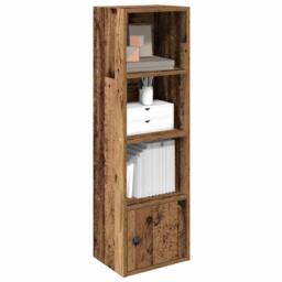 Berkfield Home Bookcase Old Wood 31x24x102 cm Engineered Wood in Brown - Size: 31 x 24 x 102 cm - thumbnail 2