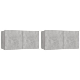 Berkfield Home 4 Piece TV Cabinet Set Concrete Grey Engineered Wood - thumbnail 4