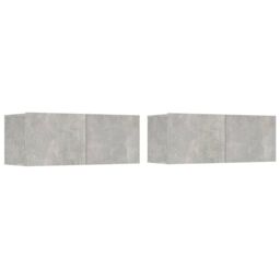 Berkfield Home 4 Piece TV Cabinet Set Concrete Grey Engineered Wood - thumbnail 3