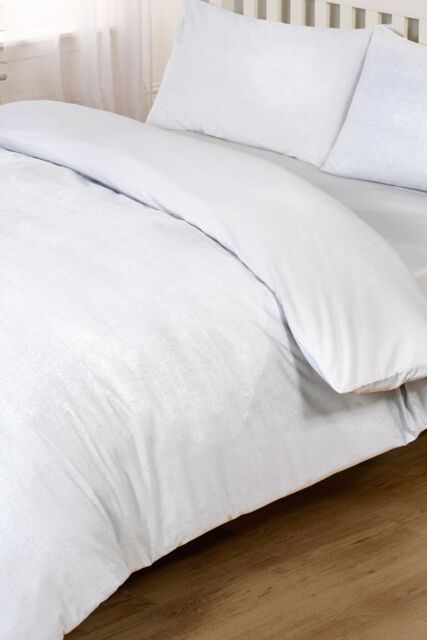 BHS Bamboo White Duvet Cover - Size: Double - image 1