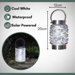 Marco Paul 3pck Solar Wave Lantern in Silver - thumbnail 3