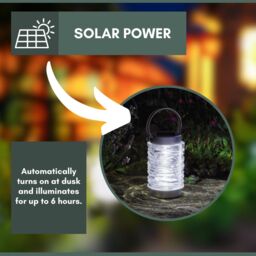 Marco Paul 3pck Solar Wave Lantern in Silver - thumbnail 5