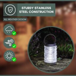Marco Paul 3pck Solar Wave Lantern in Silver - thumbnail 6