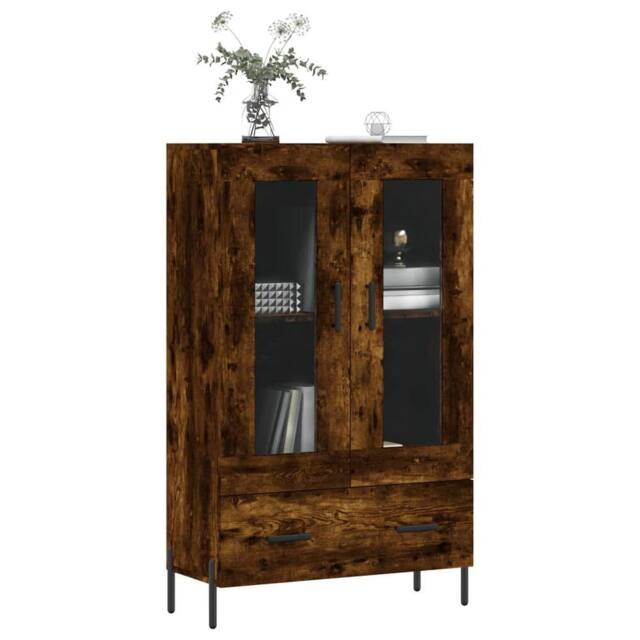 Berkfield Home Highboard Smoked Oak 69.5x31x115 cm Engineered Wood in Brown - image 1